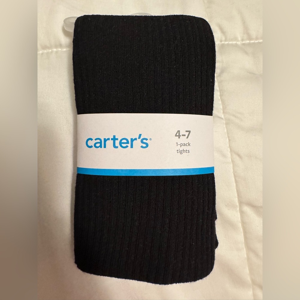 Carter’s black ribbed tights - New